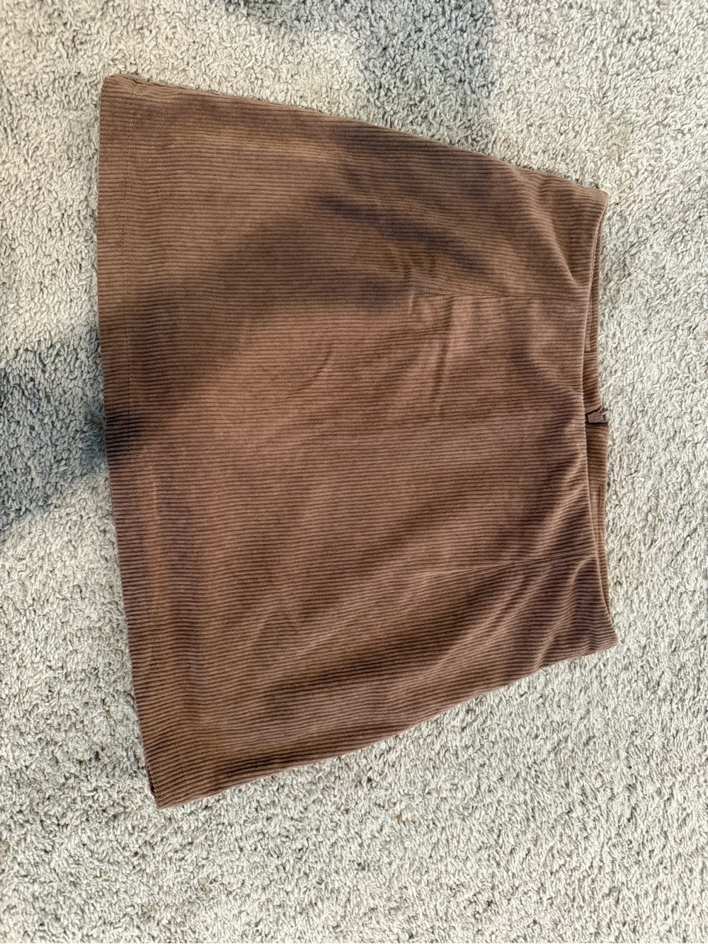 Source Unknown Chocolate Brown Corduroy Mini Skirt